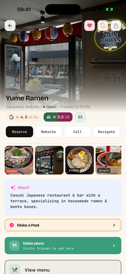 Restaurant detail
