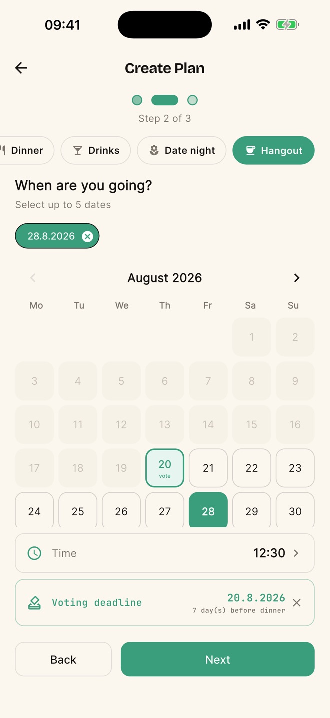 Voting on a date